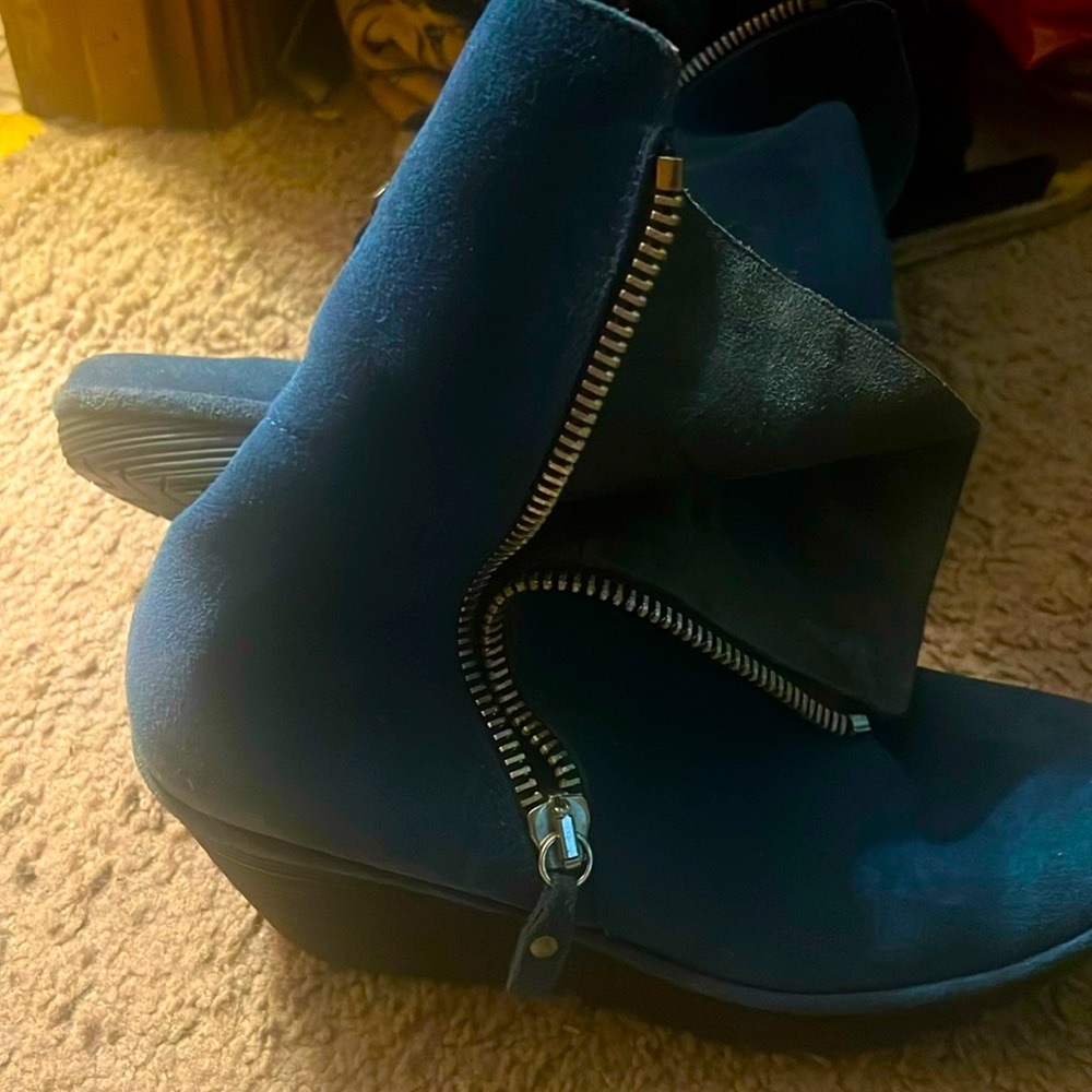 FlyLondom Platform Shoes in Dusty Blue. Size 43, which would fit a TRUE 11/11.5
